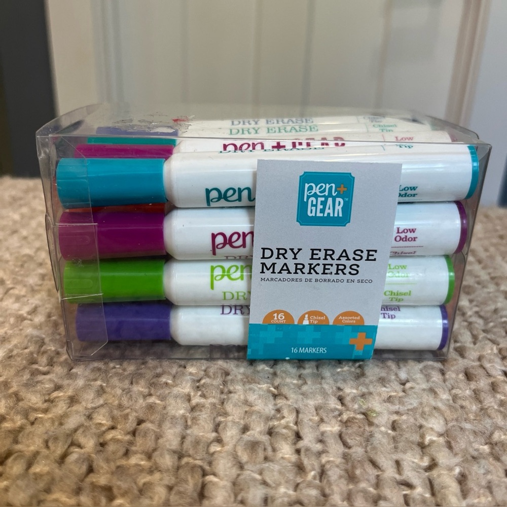 PEN+GEAR CHISEL TIP‎ - DRY ERASE MARKERS - 16 Count Box Assorted Colors
